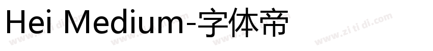 Hei Medium字体转换